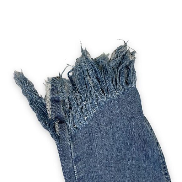 We the Free People Fringe Hem Jeans Distressed Skinny - Picture 6 of 11